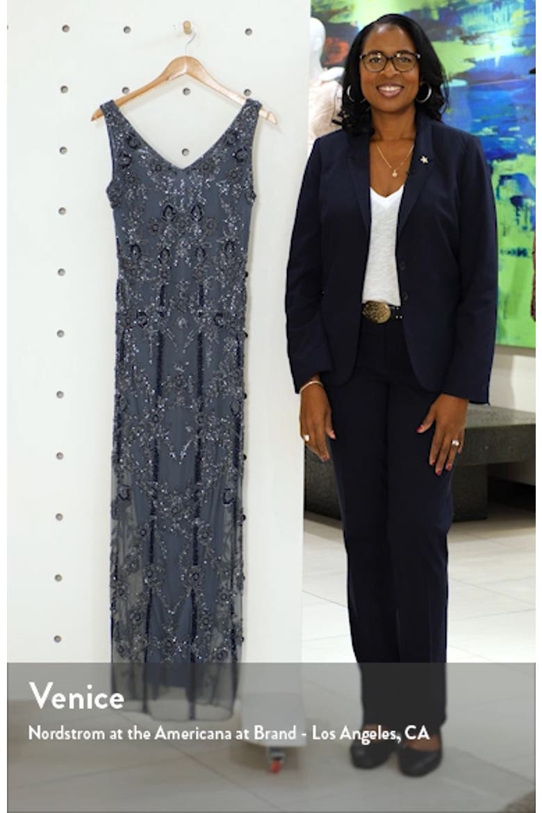 Beaded Mesh Gown video