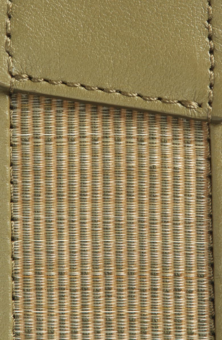 Akris Trapezoid Buckle Leather & Horsehair Belt, Alternate, color, 