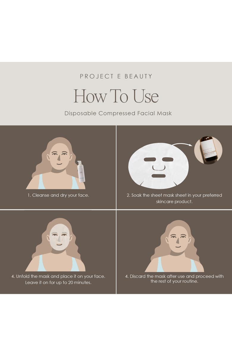 Project E Beauty 500pcs Disposable Compressed Facial Mask, Alternate, color, White