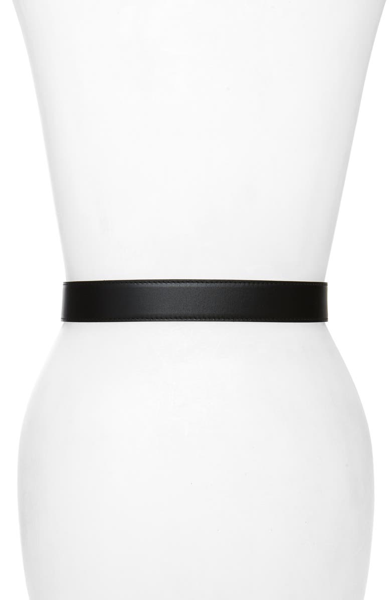 Loewe Anagram Logo Leather Belt, Alternate, color,