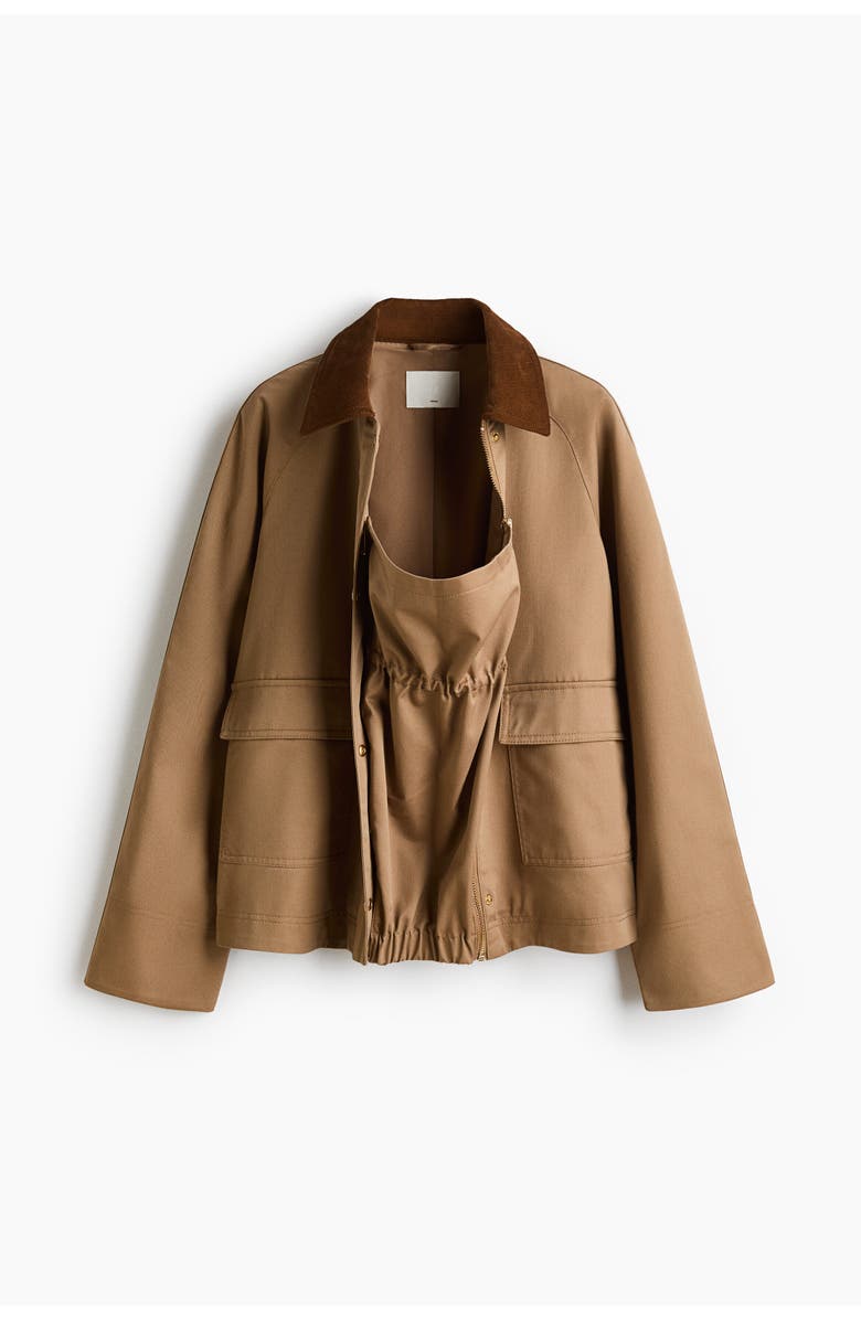 H&M Mama before & after babywearing twill jacket, Alternate, color, Beige