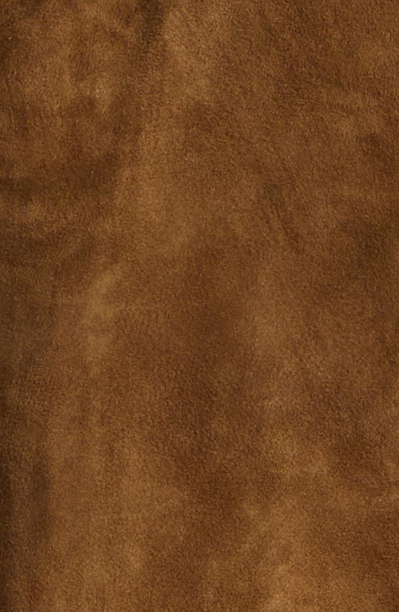 NOUR HAMMOUR Dalma Relaxed Suede Jacket, Alternate, color, Bark