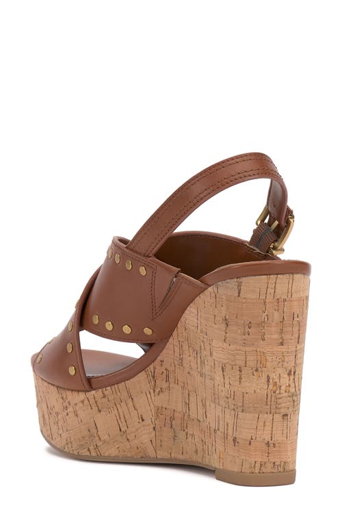 Vince Camuto Ellna Platform Wedge Sandal In Caramello
