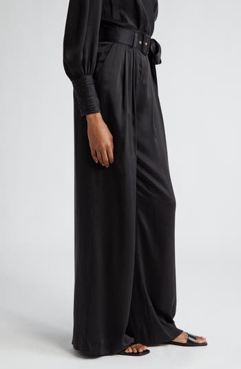 Zimmermann Belted Silk Wide Leg Pants | Nordstrom