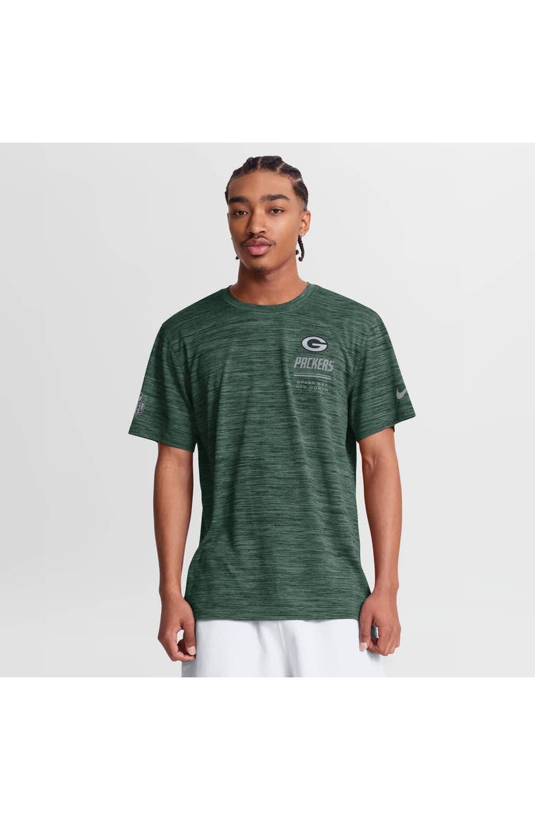 Nike Men's Nike Green Green Bay Packers Sideline Double Covered Dri-FIT Velocity T-Shirt, Main, color, Green