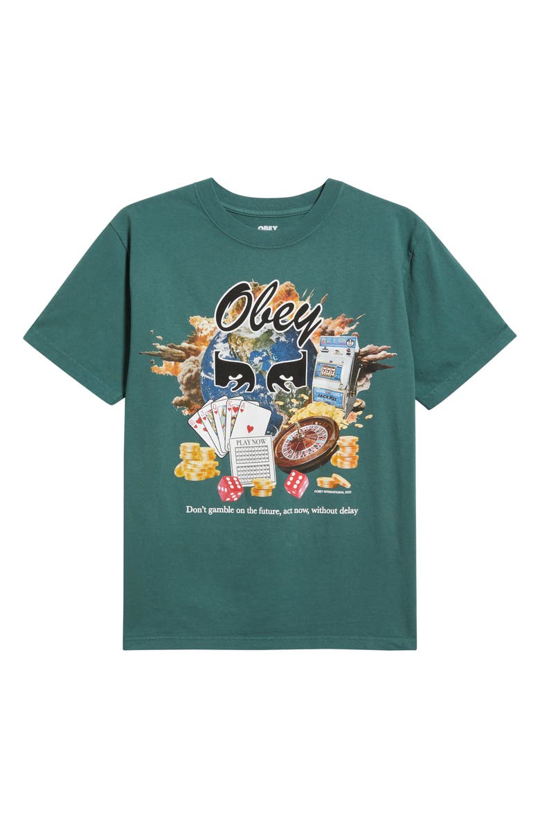 Obey Act Now Graphic T-Shirt, Alternate, color, Pigment Rainforest