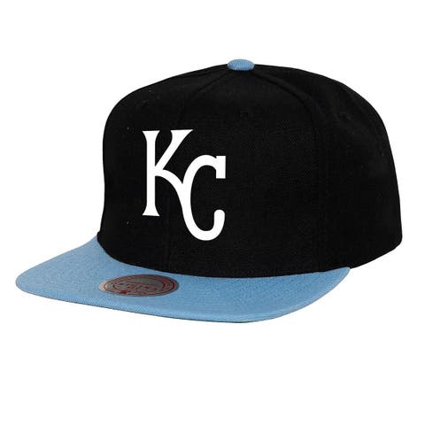 Men's Mitchell & Ness Black Kansas City Royals Cooperstown Collection Basic Flip Snapback Hat