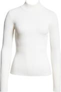 Courrèges Mock Neck Rib Sweater
