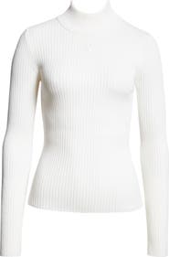 Courrèges Mock Neck Rib Sweater