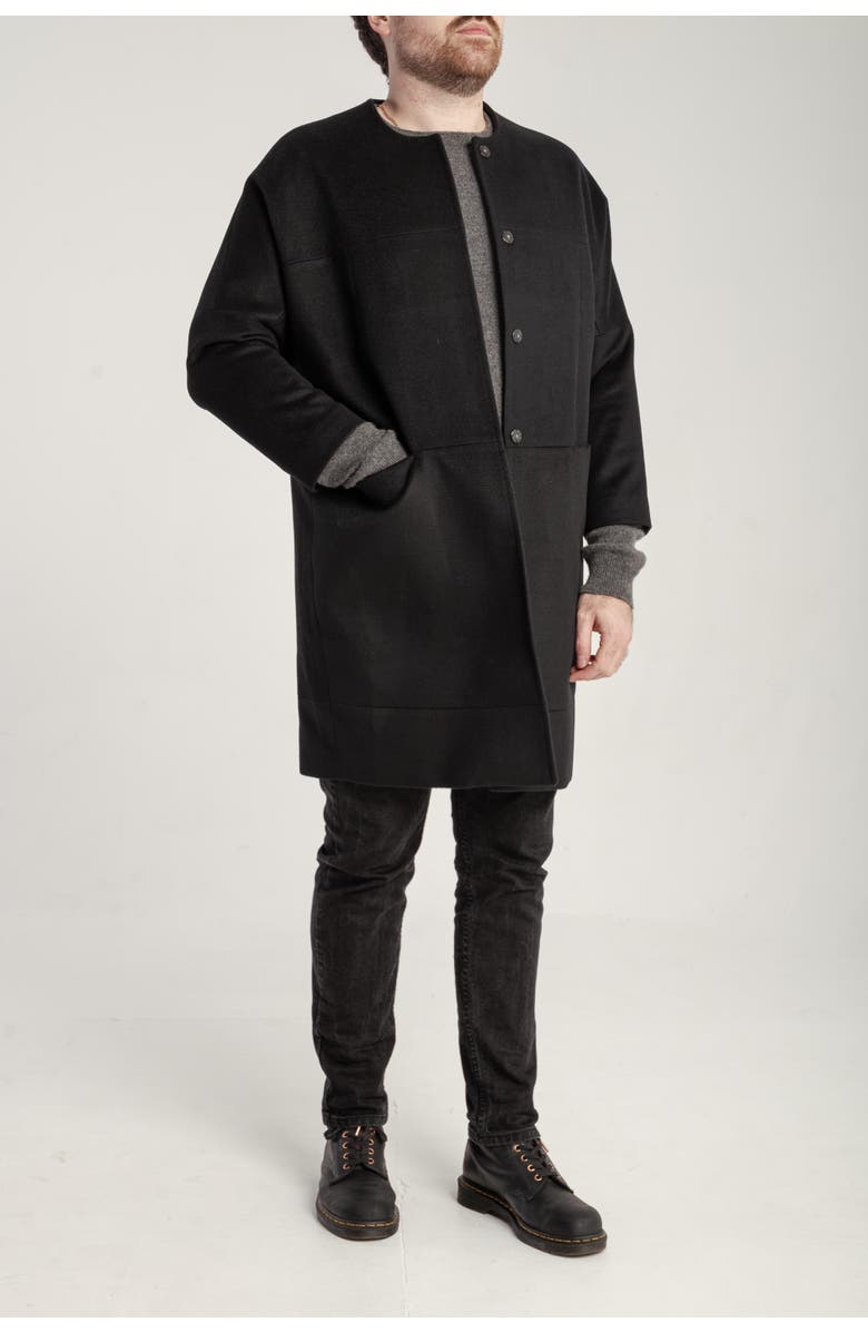 1982 Cashmere Crew Neck Coat, Alternate, color, Black