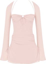 HOUSE OF CB Baby Halter Long Sleeve Minidress