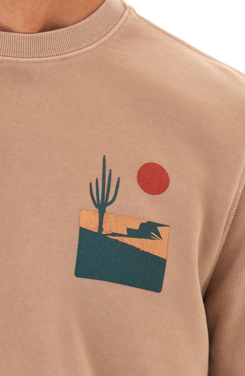 Threads 4 Thought Desert Cactus Mineral Wash Crewneck Sweatshirt, Alternate, color, Chai