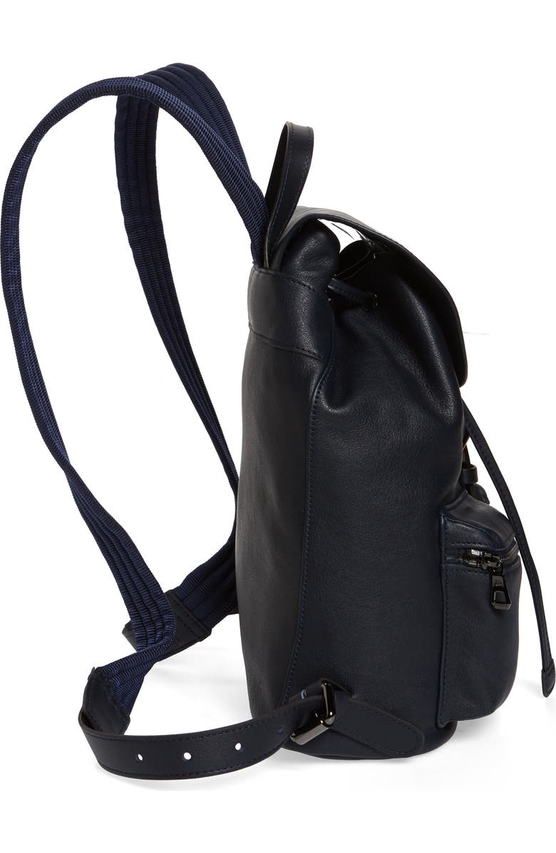 Longchamp Small 3D Leather Backpack, Alternate, color, Midnight Blue