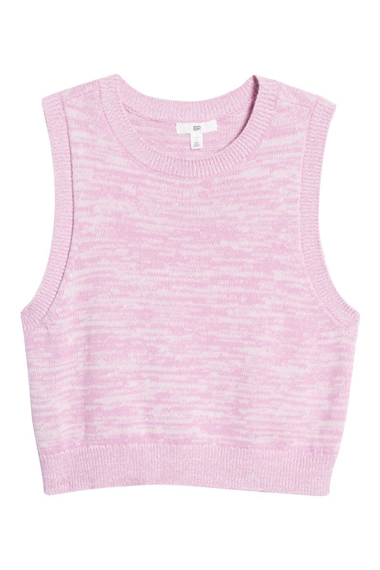Organic Cotton Sweater Vest, Alternate, color, PURPLE TULIP