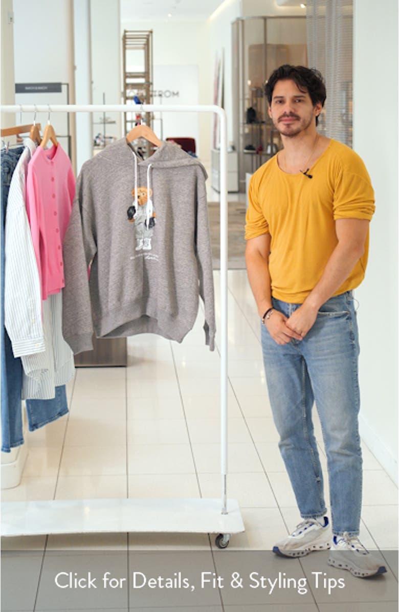 Polo Bear Embroidered Fleece Graphic Hoodie, sales video thumbnail