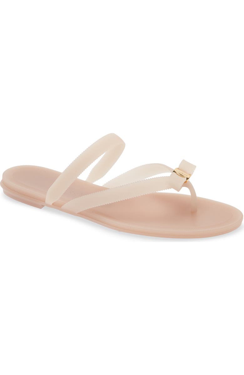 FERRAGAMO Vara Bow Jelly Sandal, Main, color, Dusty Pink Dusty Pink Giove