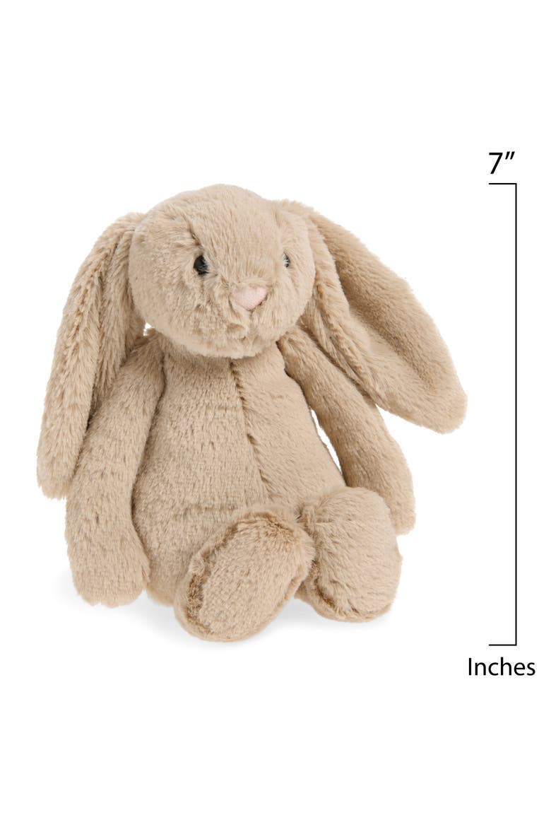 Small Bashful Beige Bunny Plushie, Alternate, color, BEIGE