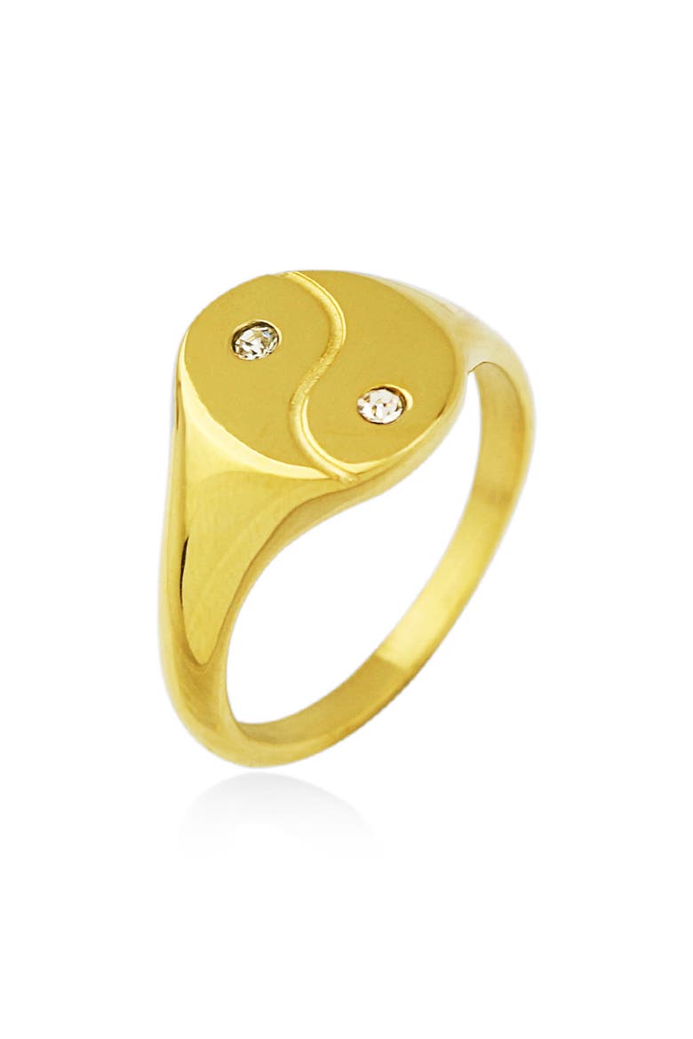 Yin & Yang Signet Ring, Main, color, GOLD