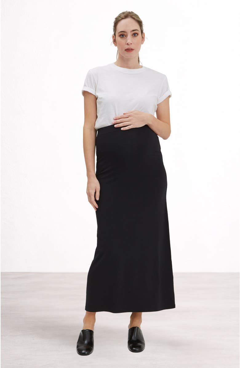 Nom Maternity Halle Skirt, Main, color, Black