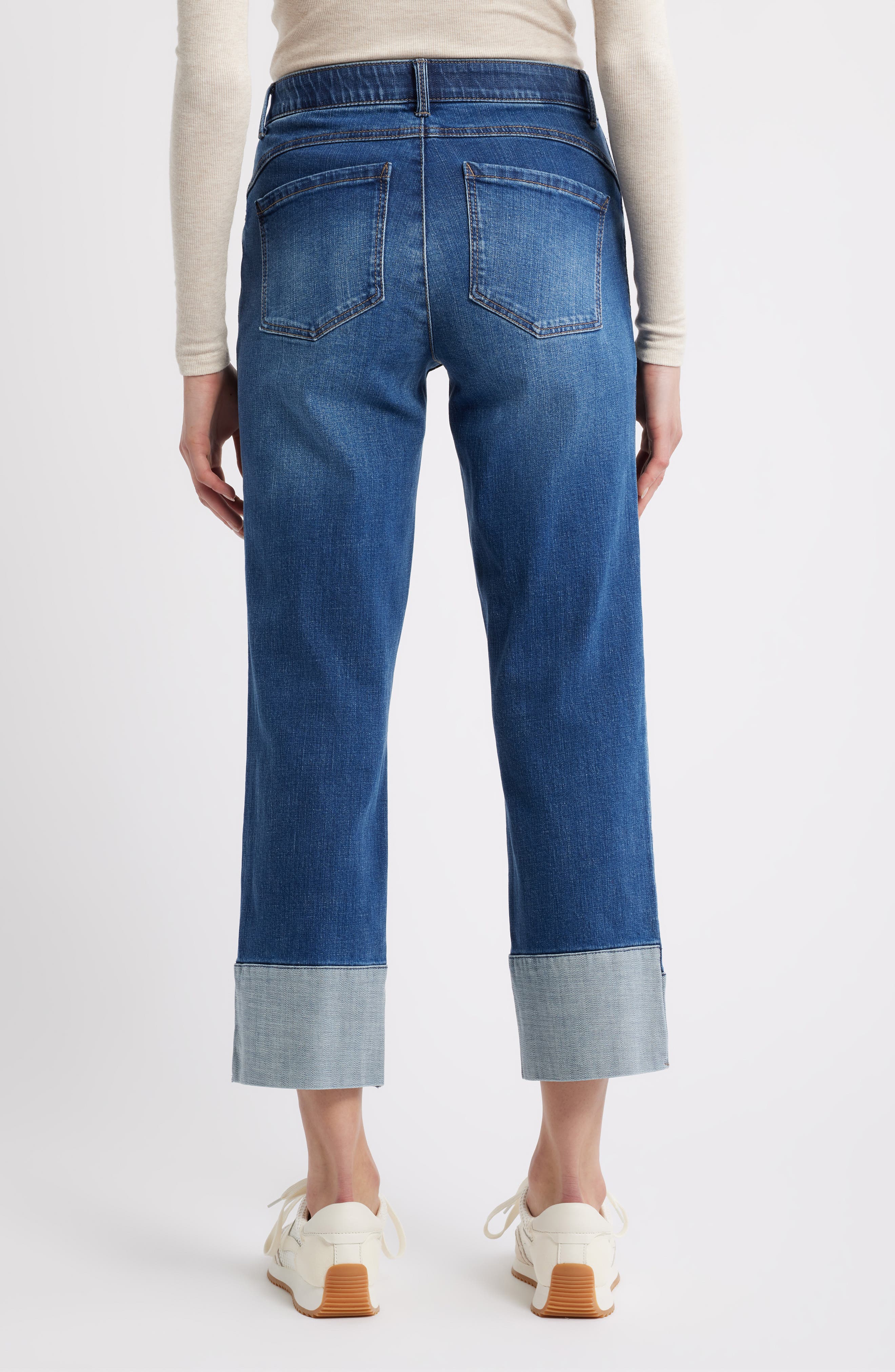 Wit & Wisdom High Waist Cuff Hem Jeans (Women) | Nordstromrack
