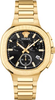 Versace V-Chrono Square Swiss Quartz Bracelet Watch, 40mm