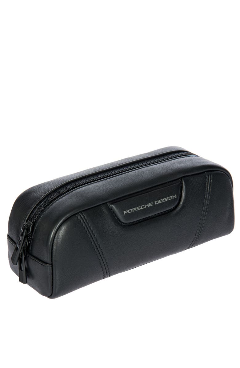 Porsche Design Roadster Leather EVO Accessory Pouch, Main, color, Black