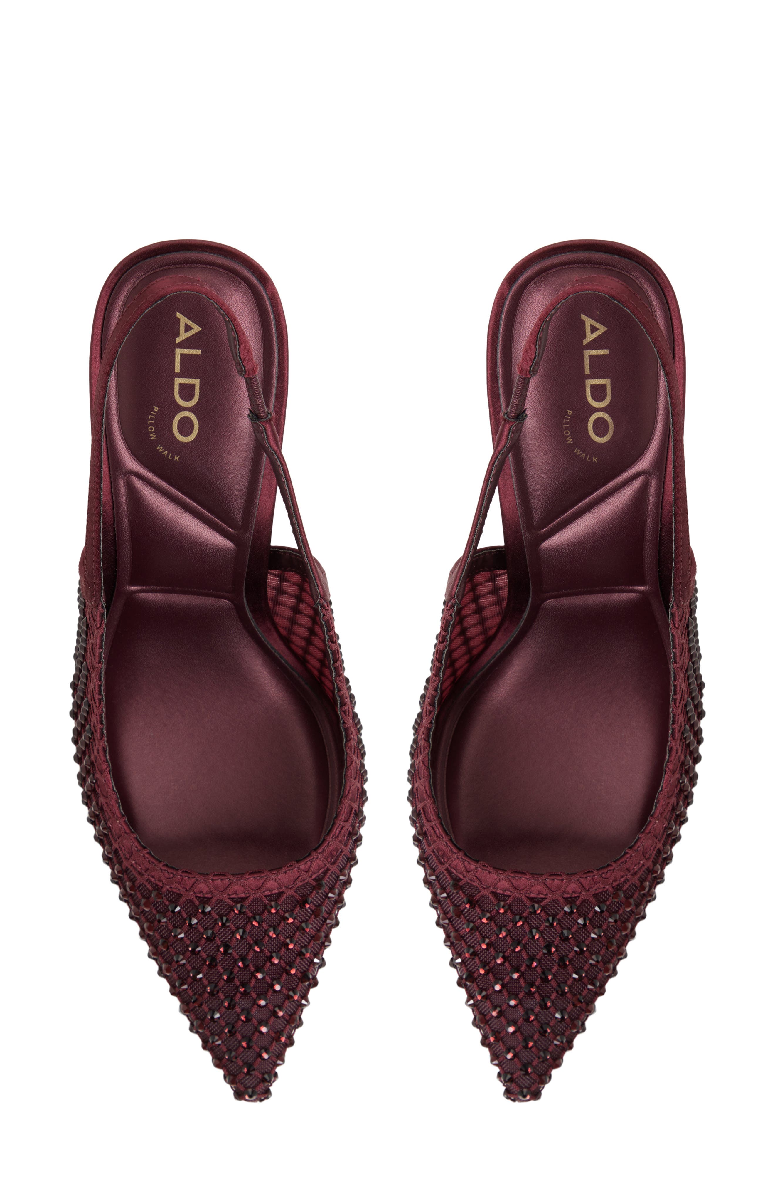 ALDO Marciana Slingback Pointed Toe Pump, Alternate, color, Burgundy