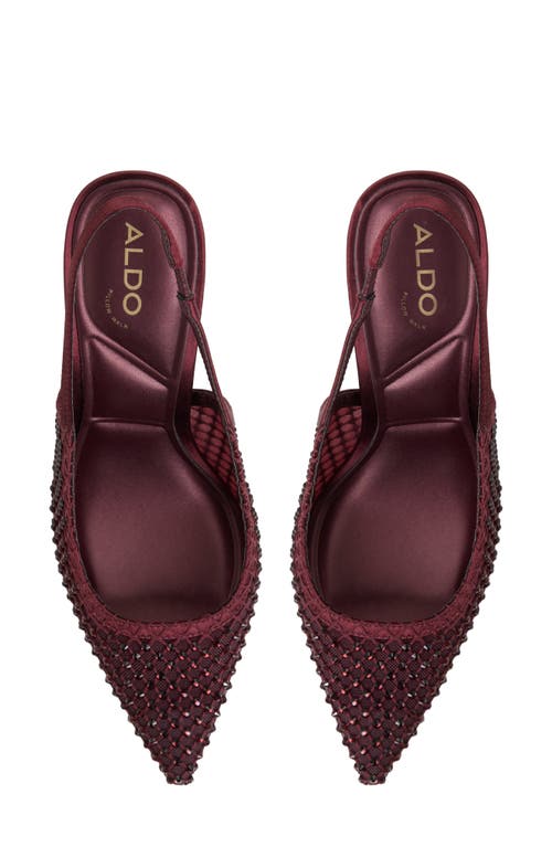 Aldo Marciana Slingback Pointed Toe Pump In Burgundy