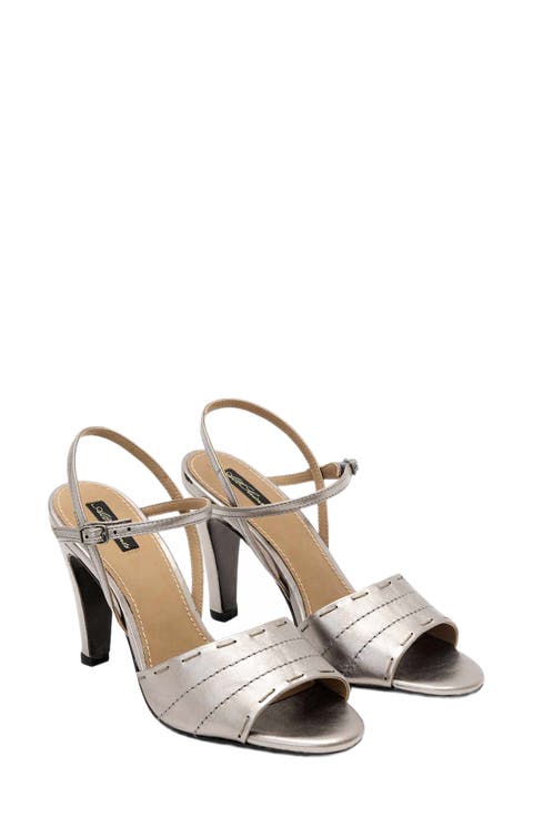 Lila Metallic Leather Sandal