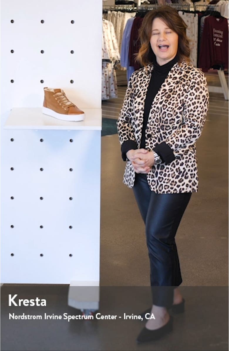 QL48 Genuine Shearling Lined High Top Sneaker, sales video thumbnail