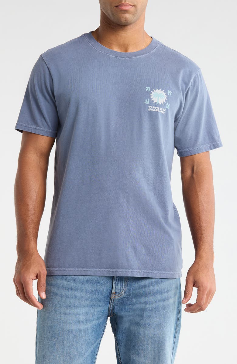 Roark Palm Graphic Regular Fit T-Shirt, Main, color, Neptune