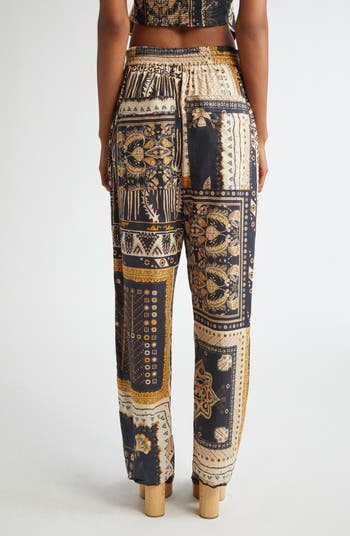 Isabel Marant Étoile Fedora Mixed Print Cotton Pants | Nordstrom