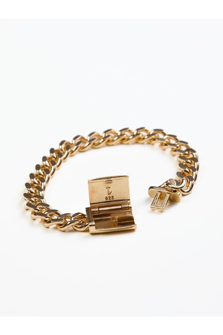Ezra Oversized Curb Chain Bracelet, Alternate, color, Recycled Gold Vermeil