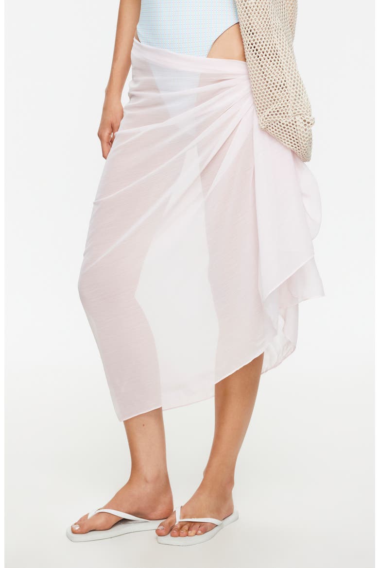 Wavelength Side-Tie Cover-Up Skirt, Alternate, color, BUBBLEGUM