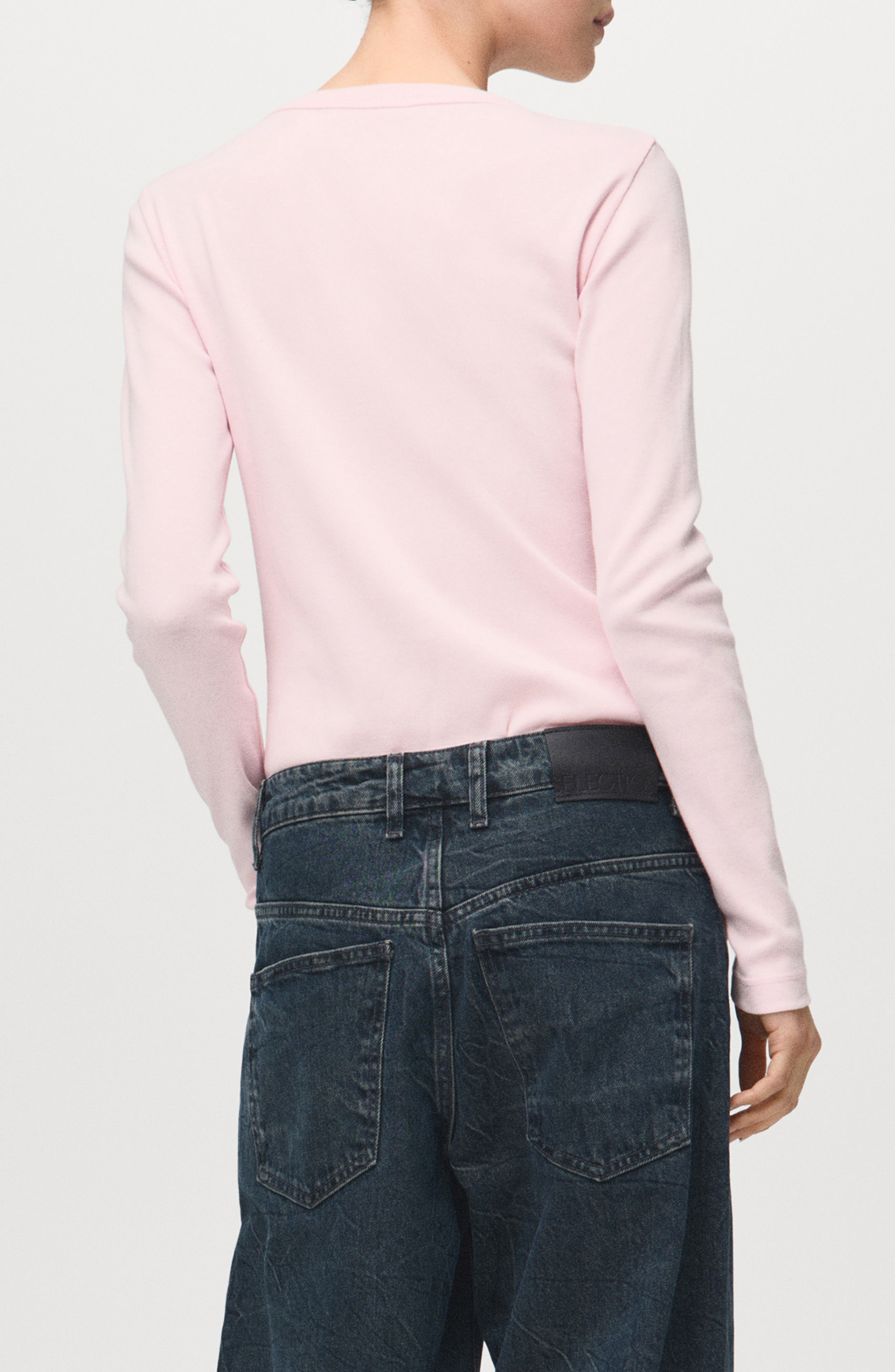 Long Sleeve Cotton Rib T-Shirt - image 4