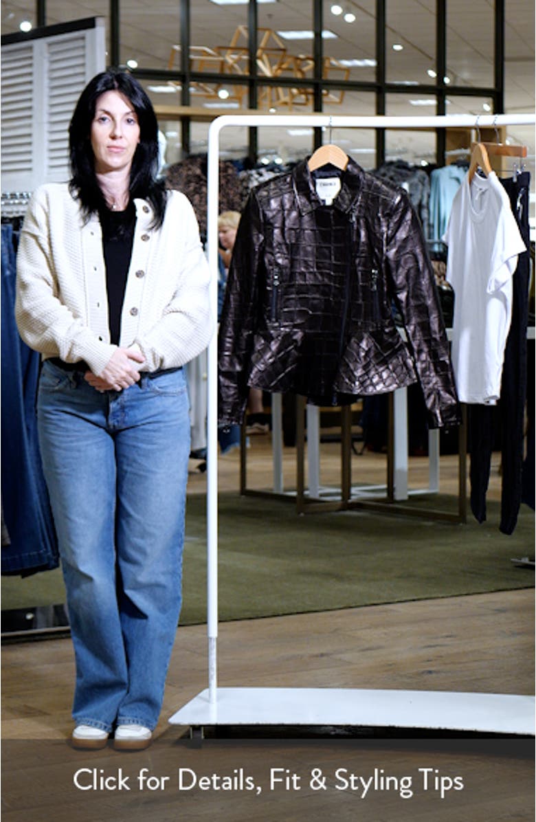 Lyric Peplum Biker Jacket, sales video thumbnail