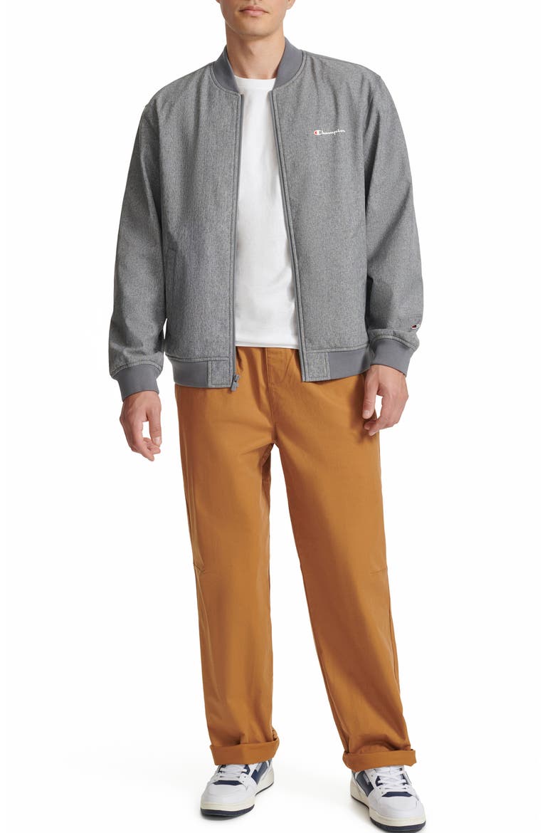 Softshell Varsity Bomber Jacket, Alternate, color, HEATHER GREY
