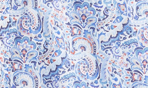 Johnston & Murphy Large Mosaic Print Button-up Shirt In Blue Multi