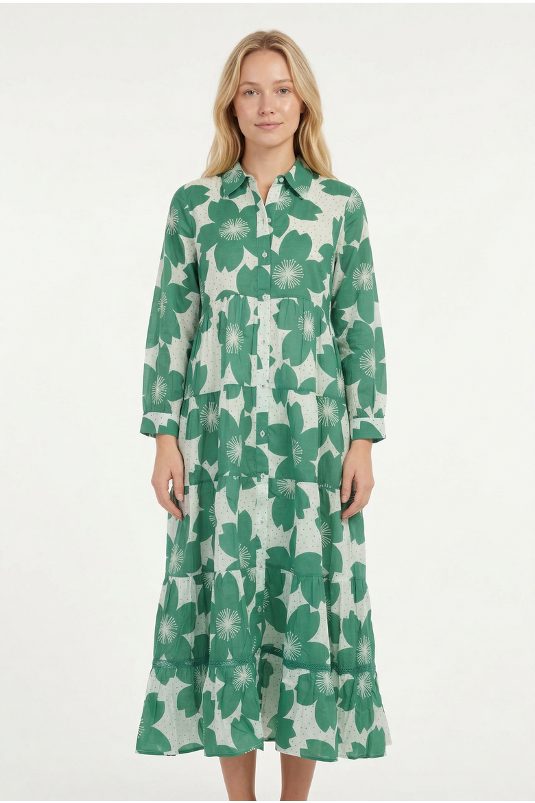 Jinette Maxi Dress, Main, color, Green Akari
