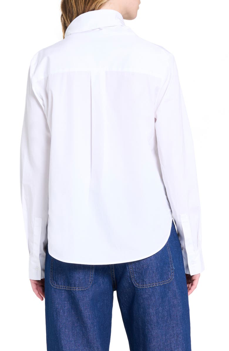 TWP My Maria Drape Neck Pullover Shirt, Alternate, color, White