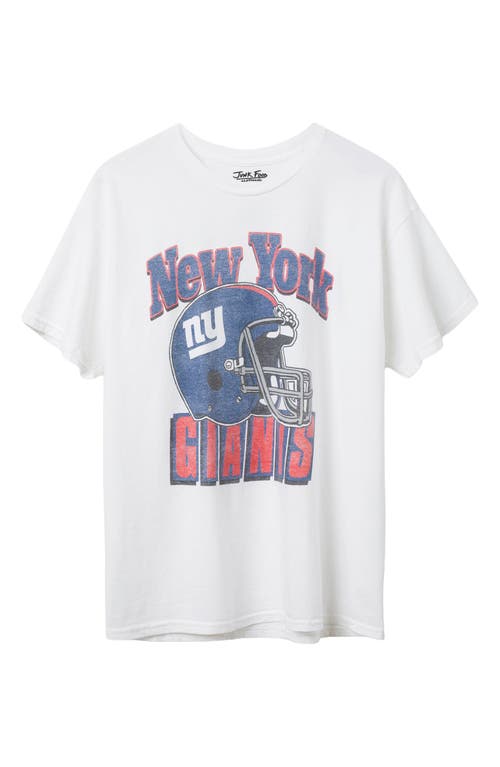Junk Food New York Giants Throwback Helmet Cotton Graphic T-shirt In White