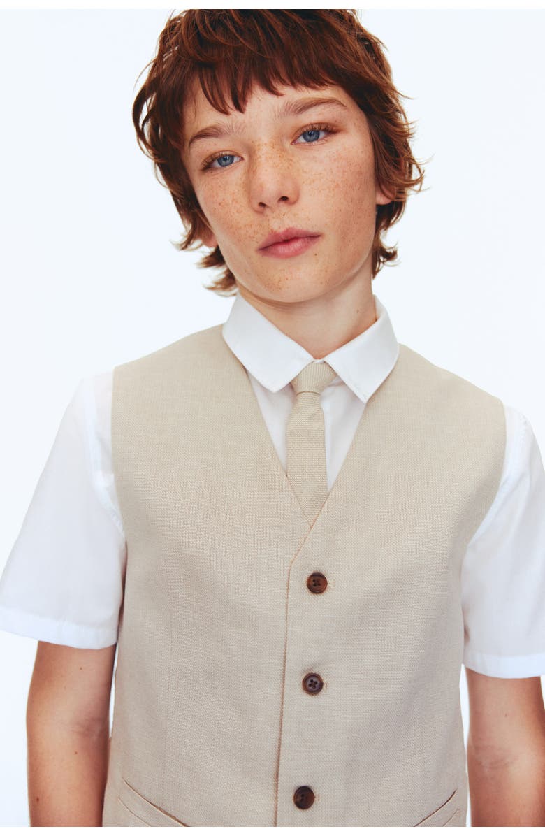 H&M 3-piece Dressy Set, Alternate, color, Light Beige/White