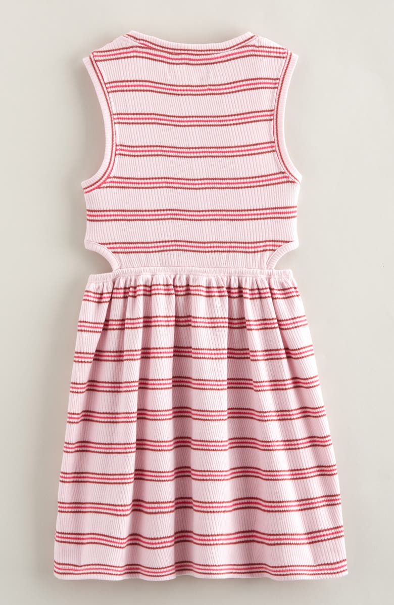 Tucker + Tate Kids' Cutout Cotton Rib Dress, Alternate, color, Pink Shade Liam Stripe