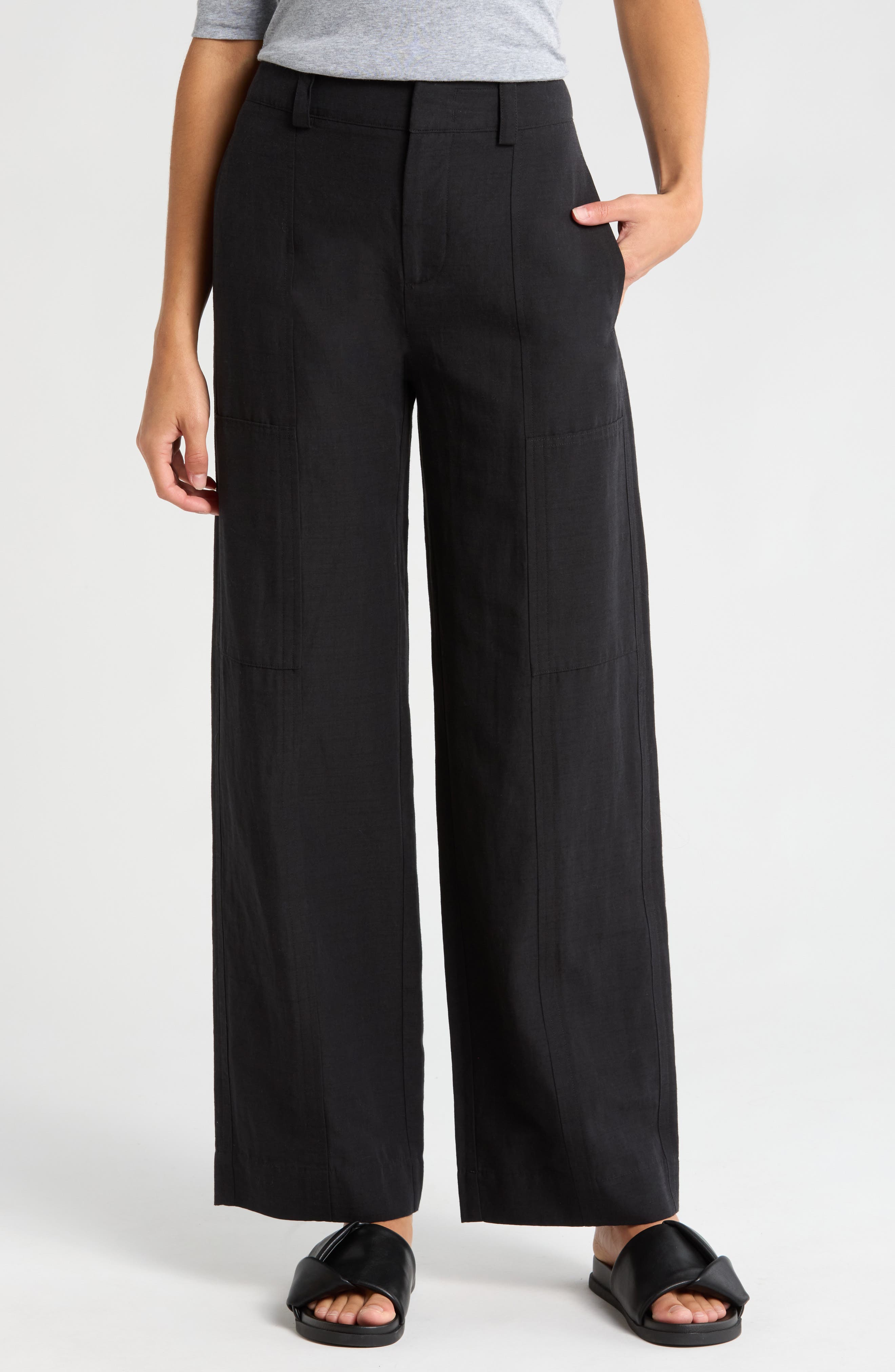 Vince Drop Waist Utility Wide Leg Pants