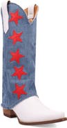 Dingo Glory Days Denim Star Appliqué Western Boot