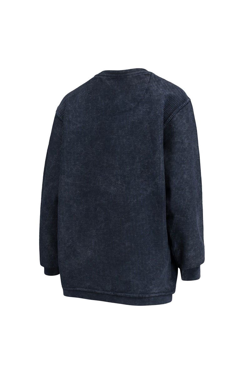 PRESSBOX Women's Pressbox Navy Arizona Wildcats Comfy Cord Vintage Wash Basic Arch Pullover Sweatshirt, Alternate, color, 
