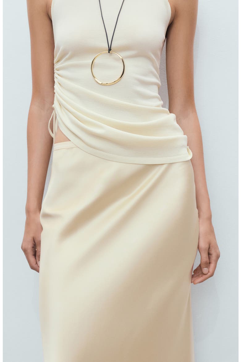 Mia Satin Midi Skirt, Alternate, color, PASTEL YELLOW