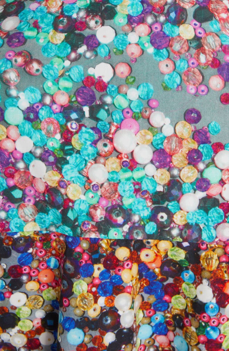 Dries Van Noten Domano Bead Print Long Sleeve Shirtdress, Alternate, color, 