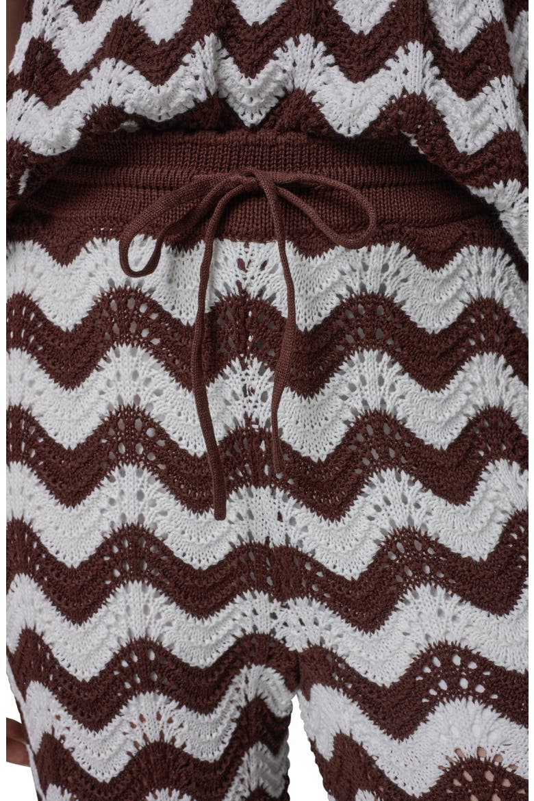 Scallop Stripe Pointelle Pants, Alternate, color, CANYON/ CREAM