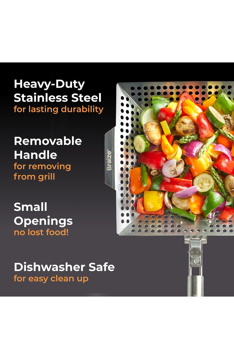 Braize Heavy Duty Grill Basket, Alternate, color, Grey
